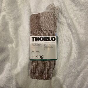 Thorlo Hiking Crew Socks Mens Large Brown Tan Moderate Padding FLTH17 9-12.5 NEW